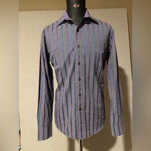Robert Graham Multicolor Mens Striped Dress Shirt. Size M. Good used condition.